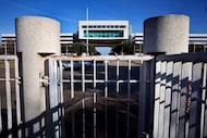 An exterior view of the old EDS corporate headquarters in Plano, Texas, January 5, 2026....