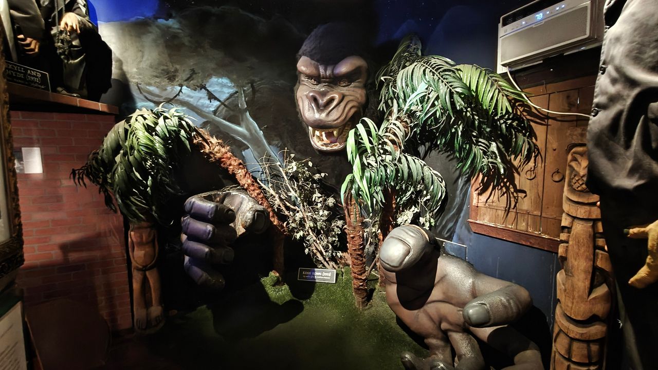 A life-sized King Kong statue in the wax museum exhibit of the Austin Museum of the Weird. (Spectrum News 1/ Rhett Brady)