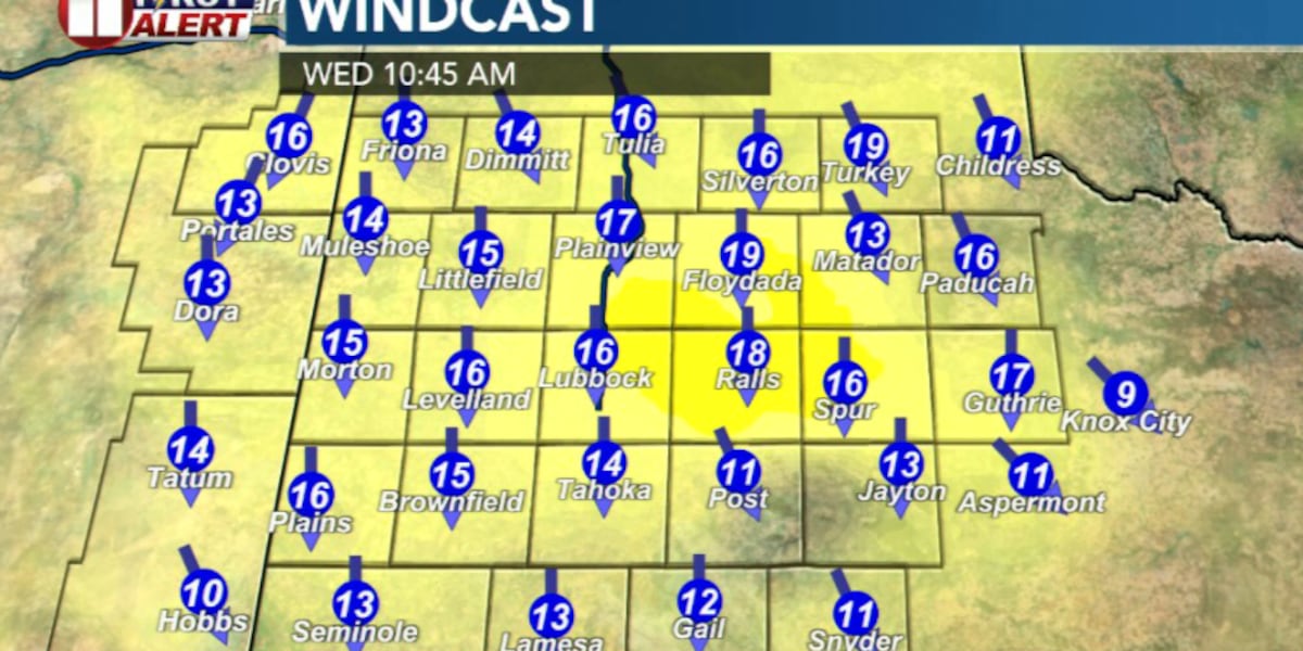 Cold front Wednesday bringing cooler, windier weather