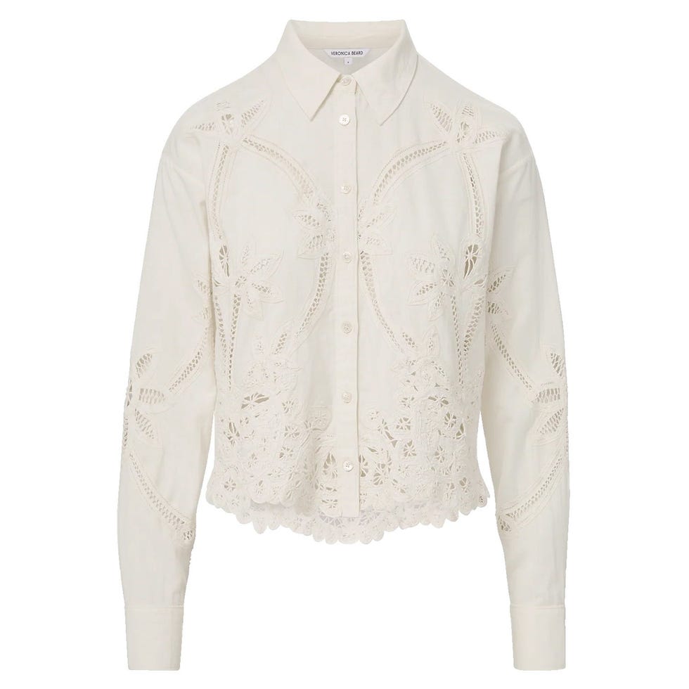 Aderes Eyelet Button-Down Shirt
