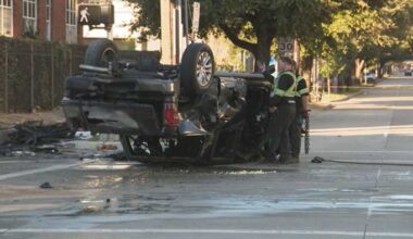 Houston detective injured in stolen vehicle crash in Midtown