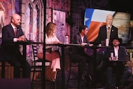 Republican candidates for Texas Attorney General from left, Aaron Reitz, Joan Huffman and...