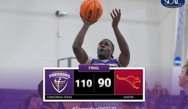 Tornados Roll Past Austin College Behind 60-Point Bench Surge