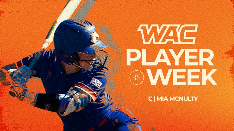 McNulty Earns First WAC Player of the Week Honors of the Season