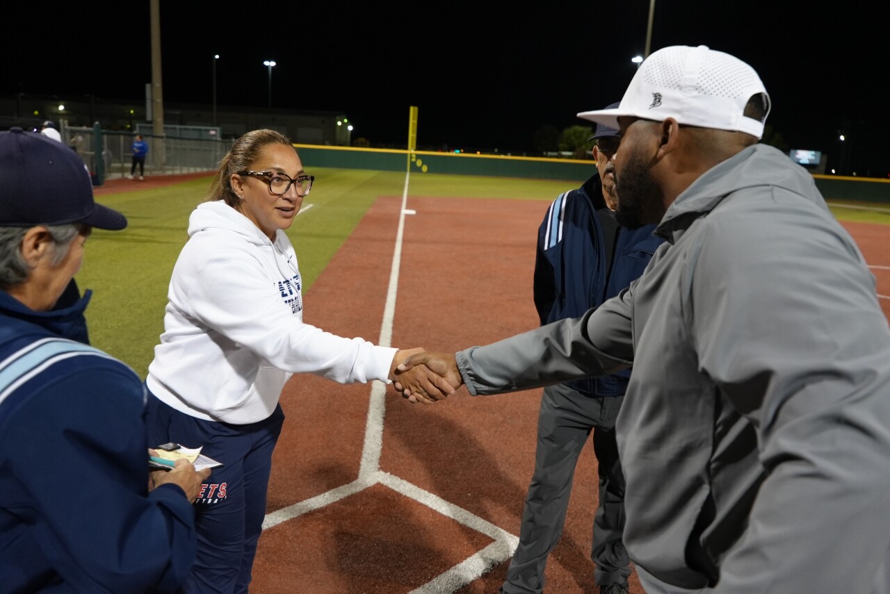 Veterans Memorial softball head coach Paula Salinas