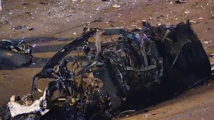 Man dead, woman injured after wrong-way crash on East Freeway at Lockwood