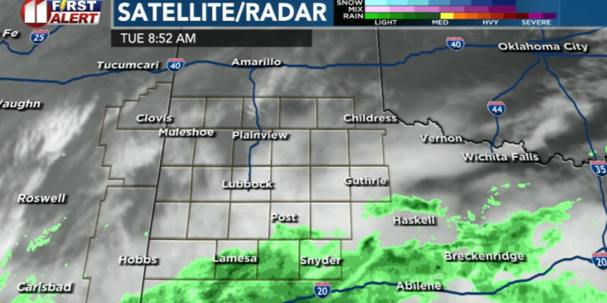 Rain chances Tuesday, cold front brings temperature drop