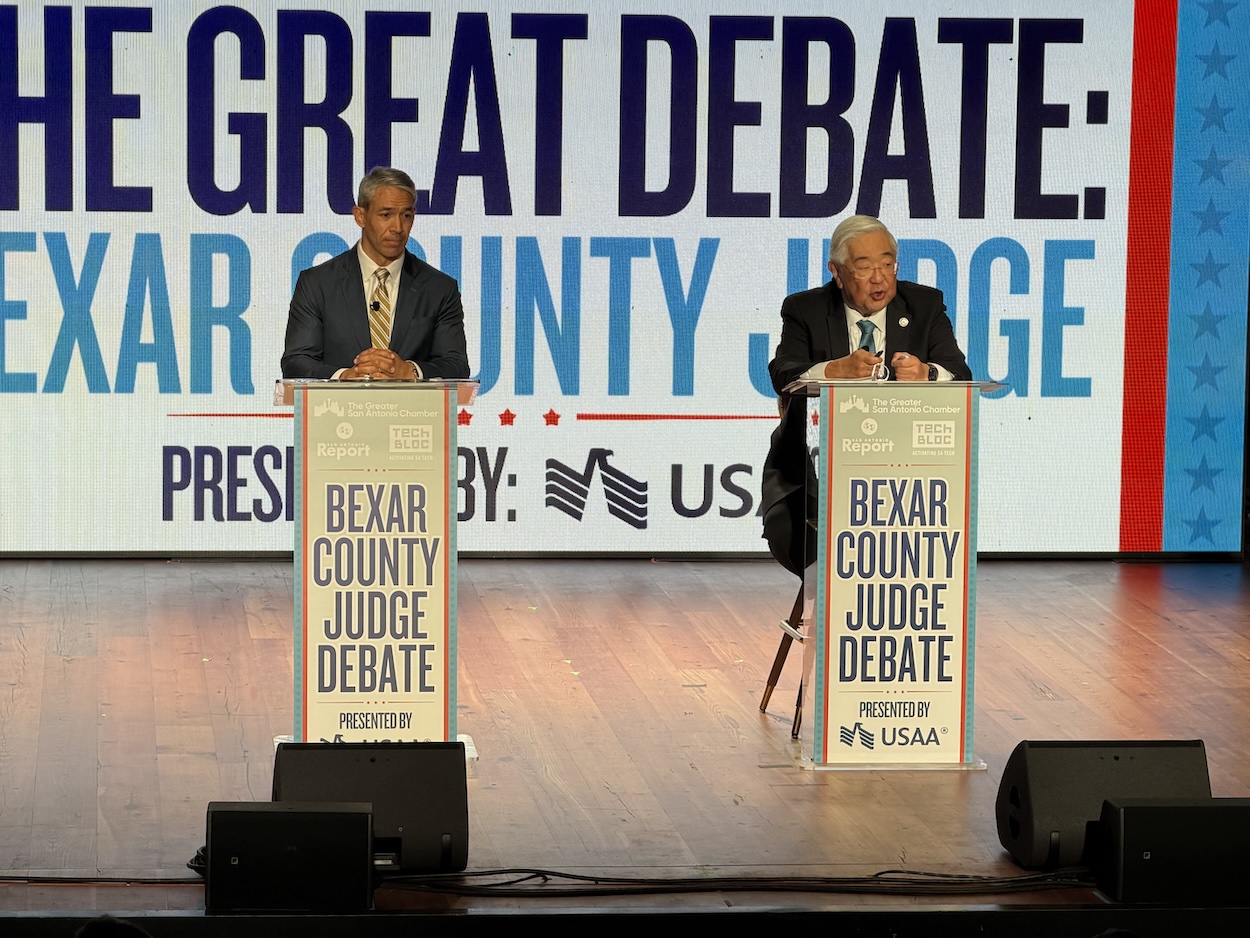 Sakai and Nirenberg stake out differences in Tuesday's bruising Bexar County Judge debate