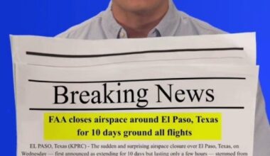 Why was El Paso airspace closed?