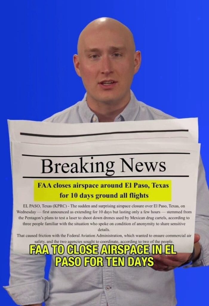 Why was El Paso airspace closed?