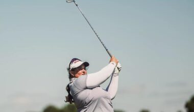 Lauren Zaretsky and Coach JoJo Robertson think shot selection on the course