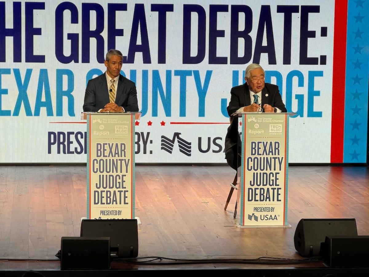Sakai and Nirenberg stake out differences in Tuesday’s bruising Bexar County Judge debate