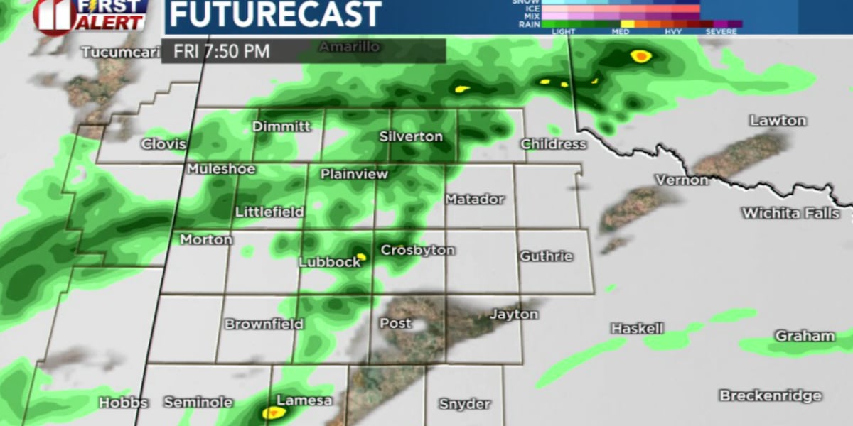 Showers, thunderstorms expected to move in Friday