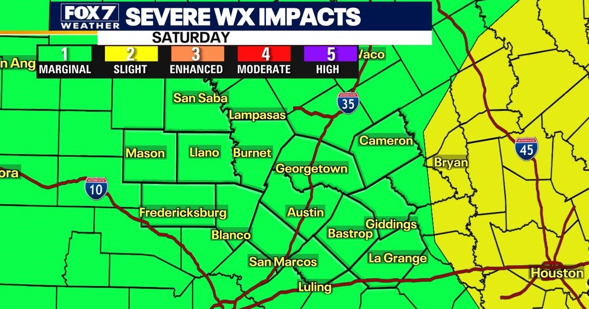 Austin weather: Marginal risk of severe storms this weekend