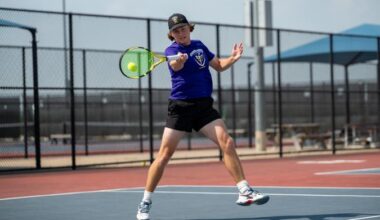 Men's Tennis Downed at Trinity.