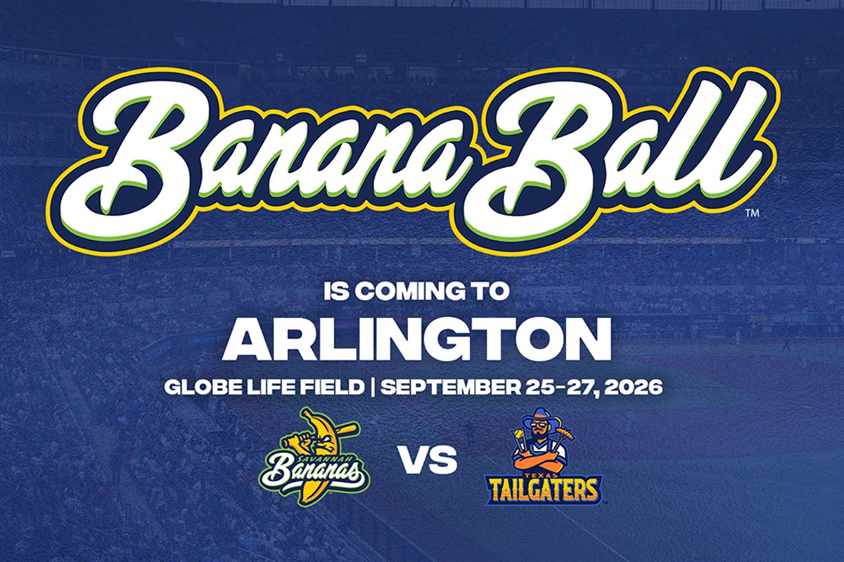 Savannah Bananas come to Globe Life Field Sept. 25-27, 2026
