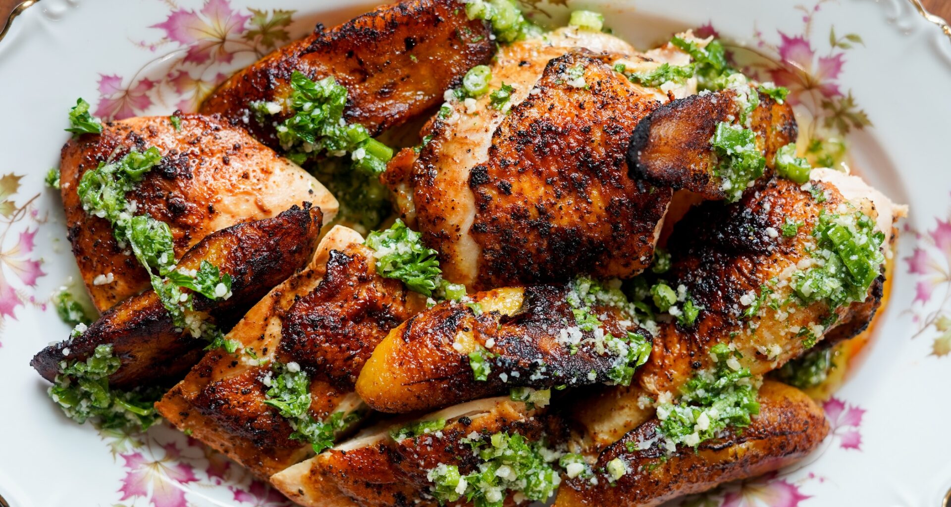 Roasted half chicken at Atelie