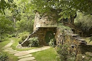 A hobbit-style guest cottage in Preston Hollow.