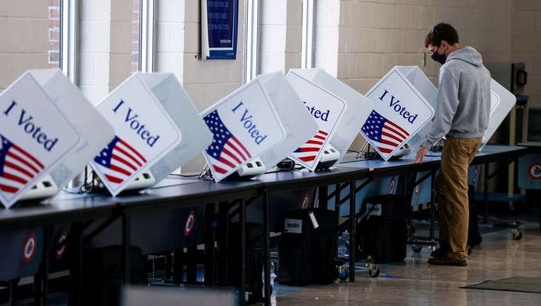 A man votes at James Island Charter High School on Election Day on Nov. 3, 2020 in Charleston, South Carolina. (Photo by Michael Ciaglo/Getty Images)
