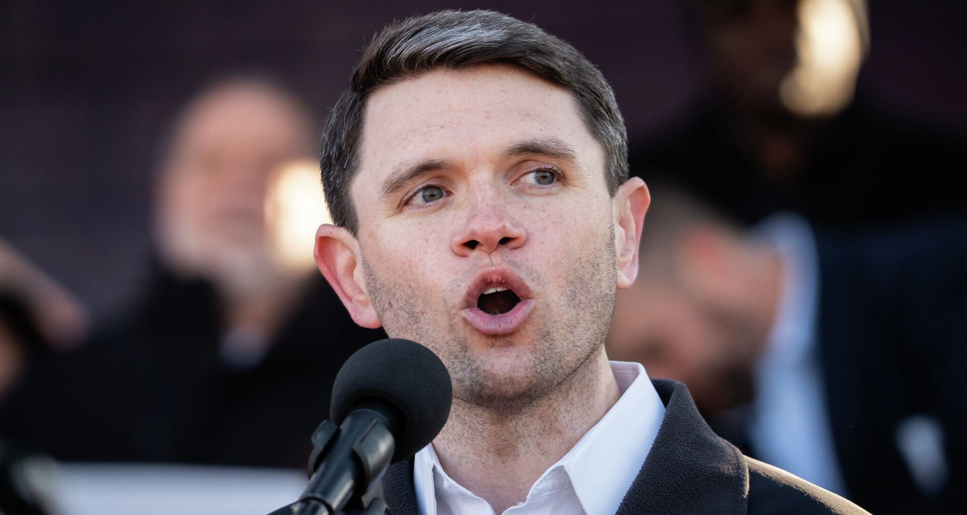 Forrest Welborn, one of four men wrongfully accused in the 1991 Austin yogurt shop murders, speaks at Manchaca Springs Saloon, which he owns, on Thursday, Feb. 12, 2026.
