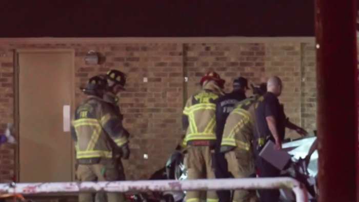 Driver crashes Corvette into building during police chase through northwest Houston