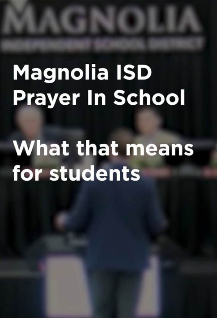 Explaining Magnolia ISD's optional daily prayer period