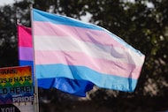 A Transgender Pride Flag during the Pride Kel-So festival at the St. Martin-in-the-Fields...