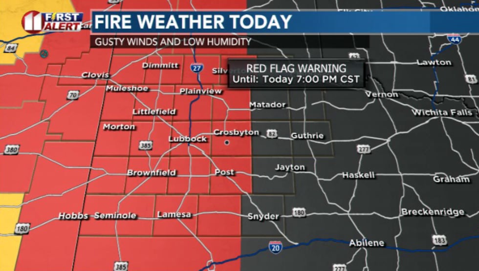 Red flag warning in effect through this evening