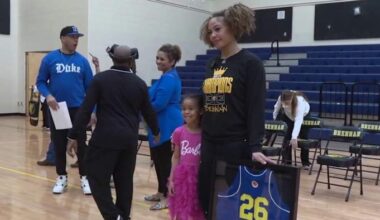 Brennan Bears celebrate Bella Flemings’ McDonald’s All-American honor with pep rally