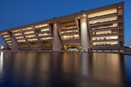 Dallas City Hall is seen at dusk Feb. 4, 2026 in Dallas. 