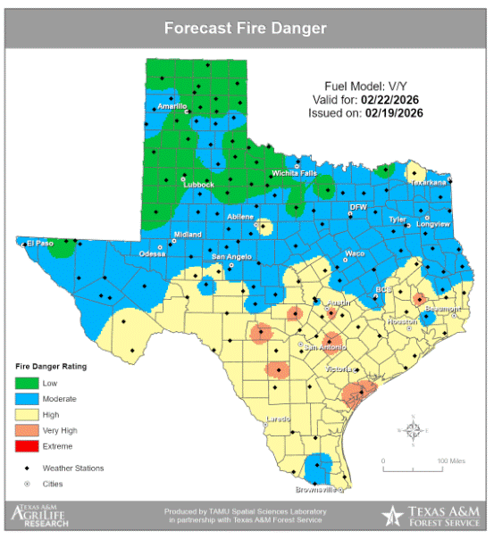 Winter temps return to Austin while winds elevate wildfire risk