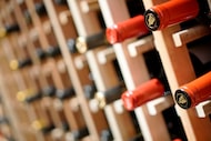 Hundreds of bottles are stored in the wine cellar at the Al Biernat's restaurant in north...