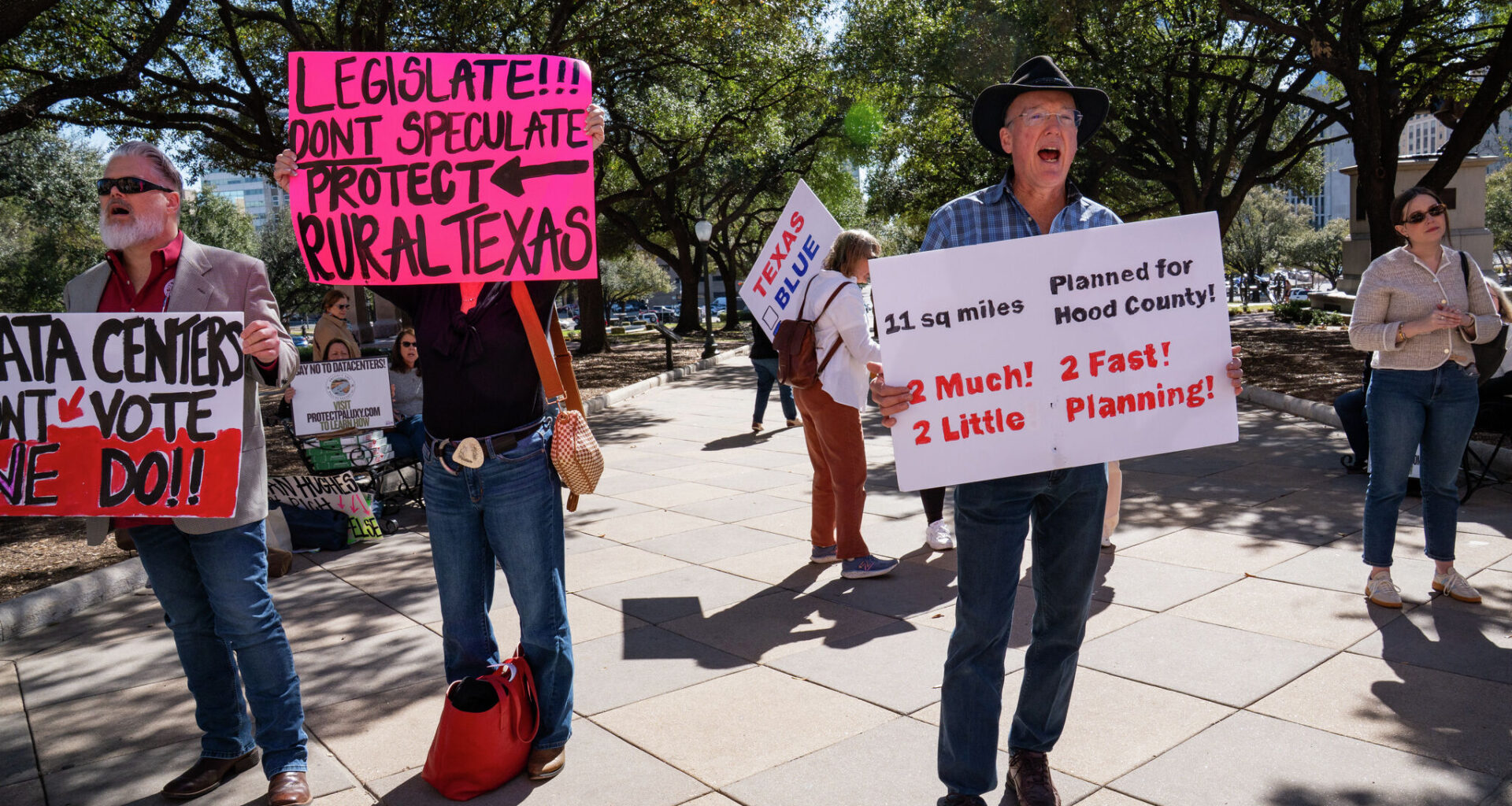 Rural residents rally against data centers at Texas State Capitol