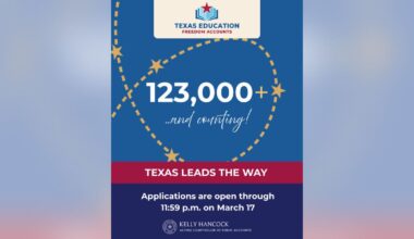 Demand surges for Texas Education Freedom Accounts with 123,000+ student applications filed