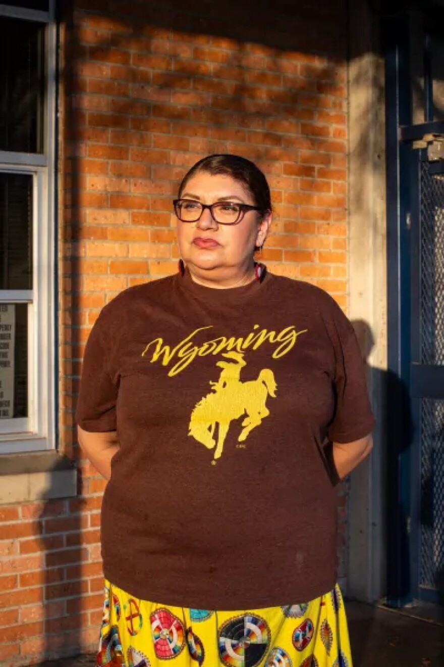 Native American Cultural Center Creative Director Nan Blassingame stands for a portrait at the organization’s current location in the former Brooke Elementary School.