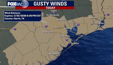 Houston weather: Gusty winds for Wednesday along with sunny skies