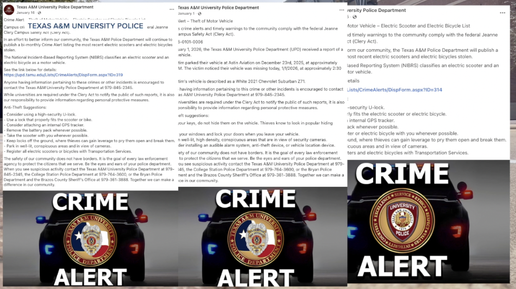 Electric bike and scooter thefts keep climbing at Texas A&M, police urge prevention