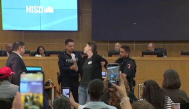 Parent removed from Houston ISD board meeting as members vote unanimously to close 12 schools