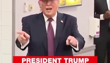 President Trump orders 'Hamburgers for all' at a Texas Whataburger