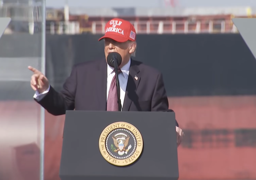 President Donald Trump focused on the energy industry during his speech at Friday's event at the Port of Corpus Christi.
