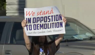 Community protests demolition of historic Garden Oaks Theater