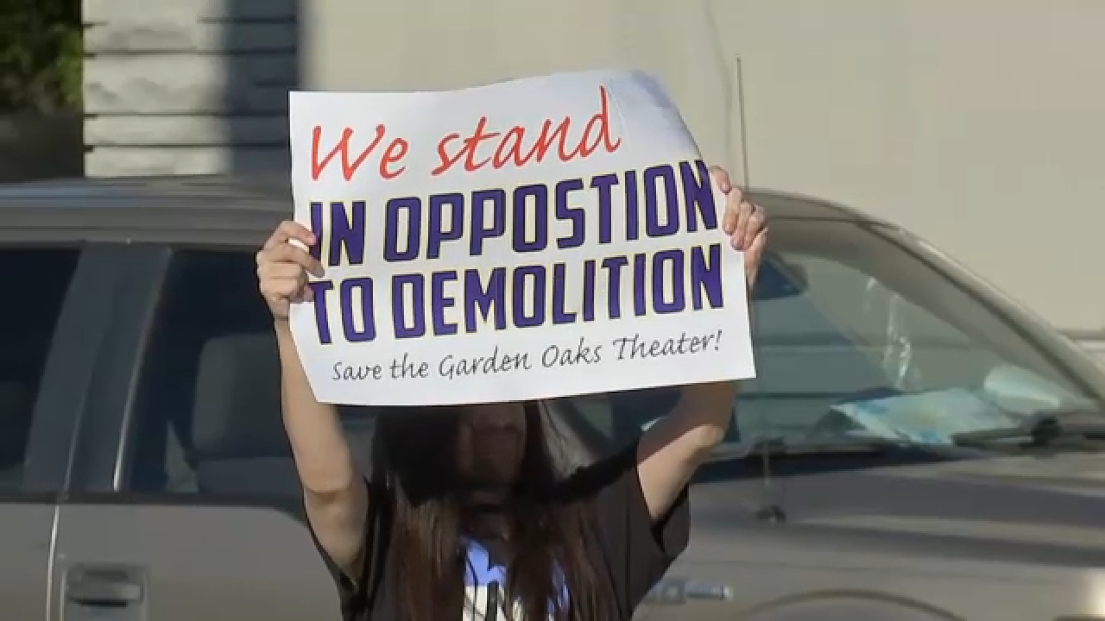 Community protests demolition of historic Garden Oaks Theater