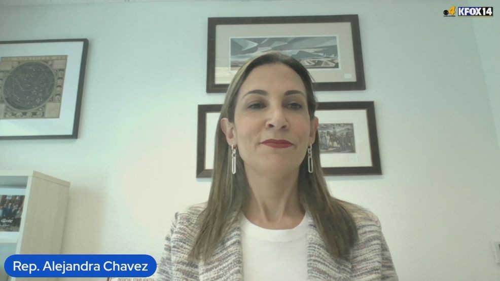 El Paso City Representative Alejandra Chavez discussing traffic mitigation plan for Frontera Road. (CREDIT:KFOX14/CBS4){p}{/p}