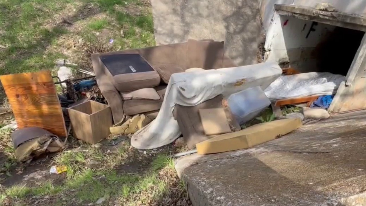 Furniture dumped in creek in SE Austin