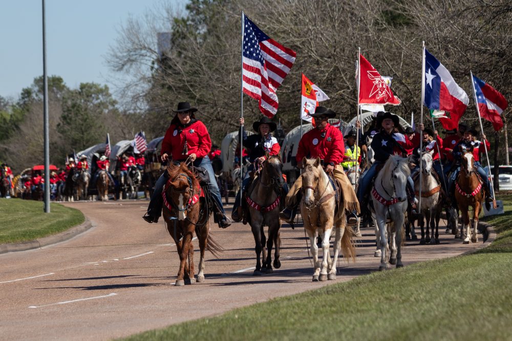 Houstonians welcome Trail Riders to Memorial Park. Taken on February 28, 2020.