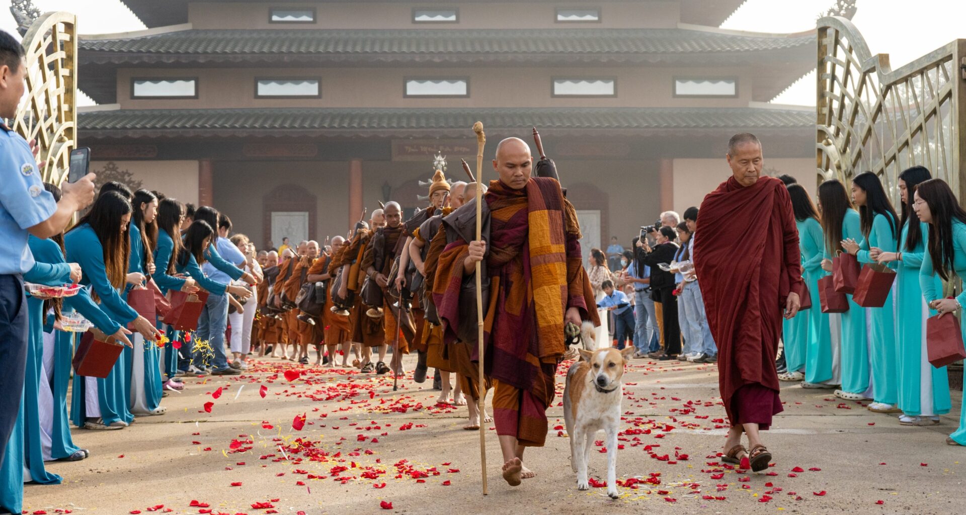 Buddhist monks on Walk for Peace journey to DC return to Fort Worth on Valentine’s Day