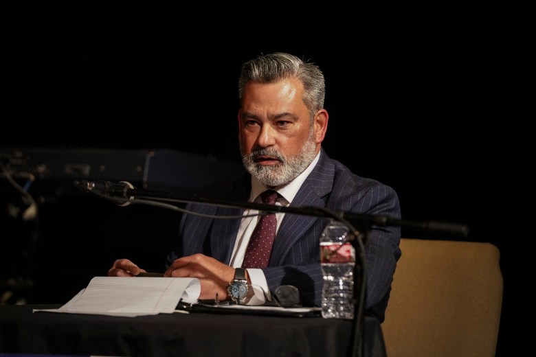 Sergio J. Sánchez at the Hidalgo County Republican Party Candidate Forum in McAllen on Jan. 29, 2026.