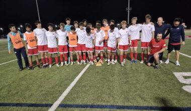 Fort Worth Country Day boys soccer gets together for a picture following the SPC Class 3A championship game on Tuesday, Feb. 17, 2026.