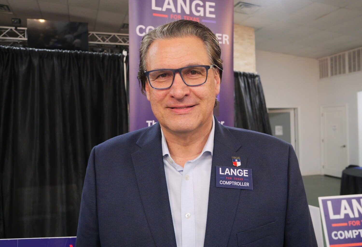 Michael Lange, candidate for Texas Comptroller, attended an event hosted by North Cameron County Democrats. (Photo: RGG/Steve Taylor)