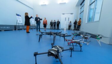 University President Heather Wilson was joined by U.S. Congressman Tony Gonzales and UTEP Aerospace Center Executive Director Shery Welsh, Ph.D. on a tour of the Advanced Manufacturing and Aerospace Center. The University has received a $2 million appropriation from the federal government to expand drone testing and operations infrastructure in Fabens and Tornillo, Texas.